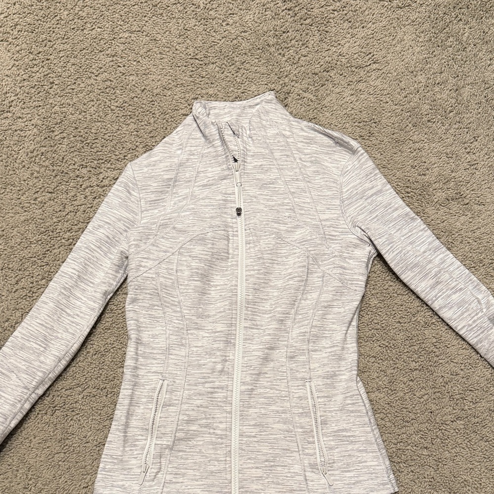 lululemon athletica Light Gray Zip-Up Jacket